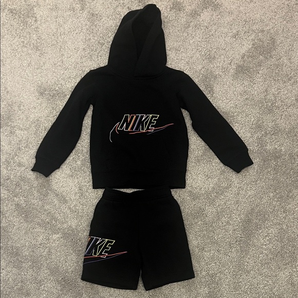 Nike Black Hoodie and Shorts Set NWOT